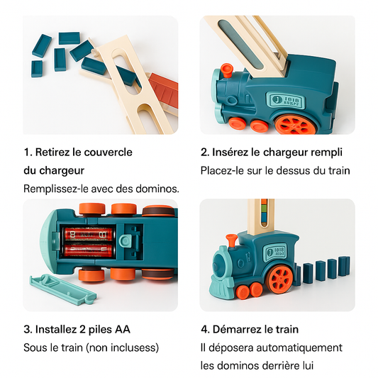 EchoTrain™ - Le Train Domino Qui Réveille la Créativité et l'Imagination