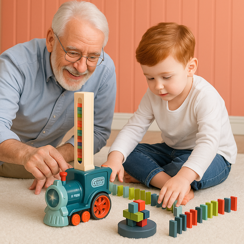 EchoTrain™ - Le Train Domino Qui Réveille la Créativité et l'Imagination