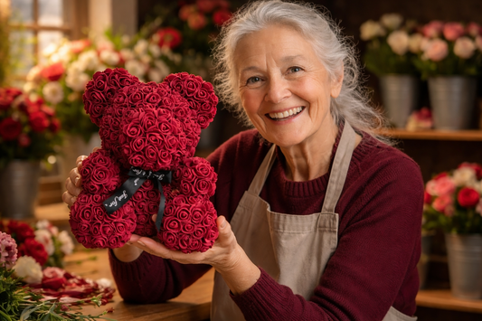 Ourson en fleur éternelle