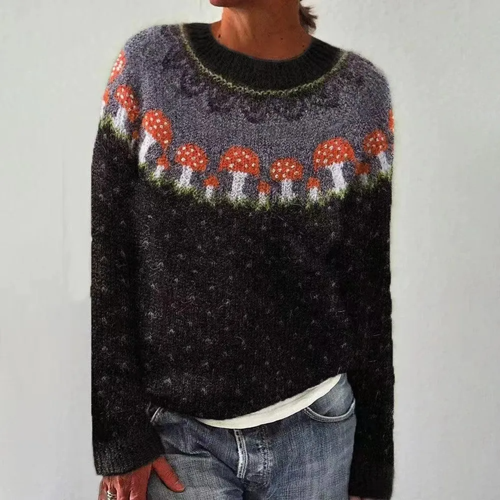Le Pull Prairie aux Champignons