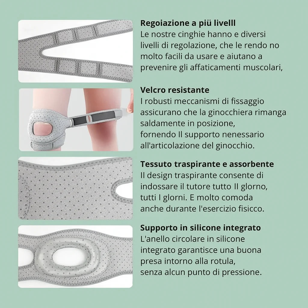 Ginocchiera rotulea NeuroGinocchia — Riallinea l'articolazione del ginocchio durante i movimenti