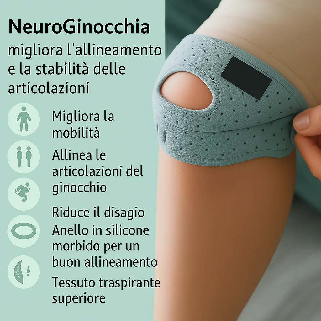 Ginocchiera rotulea NeuroGinocchia — Riallinea l'articolazione del ginocchio durante i movimenti